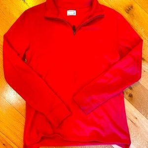 J Crew Boys Quarter Zip Red Sweater Size 16 EUC